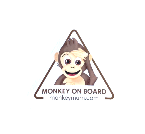 Nalepka za avto Monkey Mum® - bela