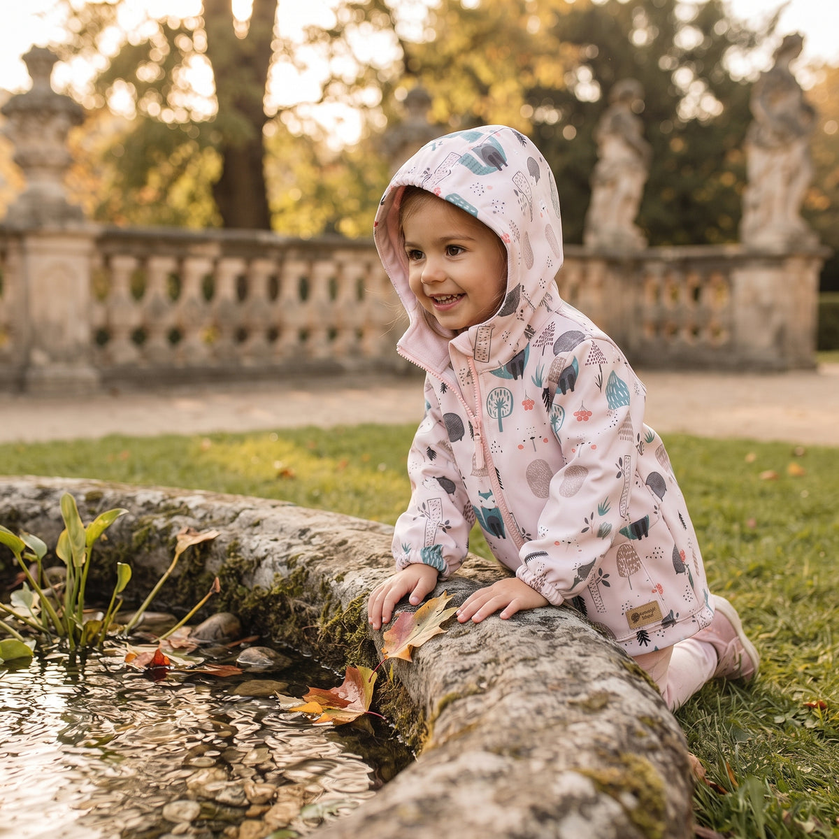 Otroška softshell jakna z membrano Monkey Mum® - Dnevne živalice