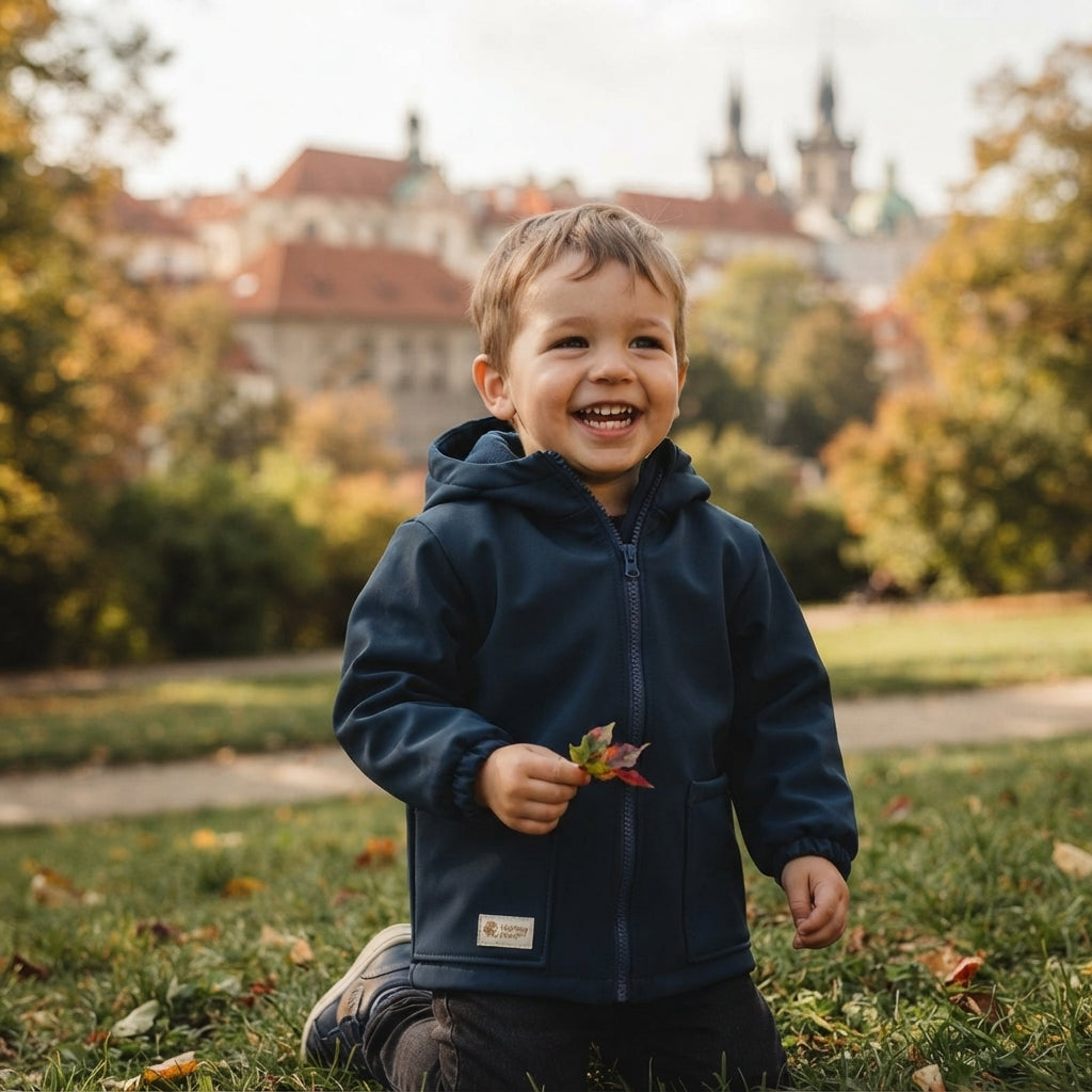 Otroška softshell jakna z membrano Monkey Mum® - Nočno nebo