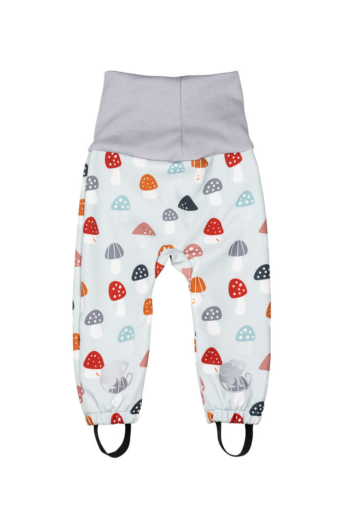 Otroške rastoče softshell hlače z membrano Monkey Mum® - Pisana mušnica
