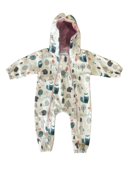 Monkey Mum® softshell kombinezon z membrano – Dnevne živalce - vel. 62/68, 74/80