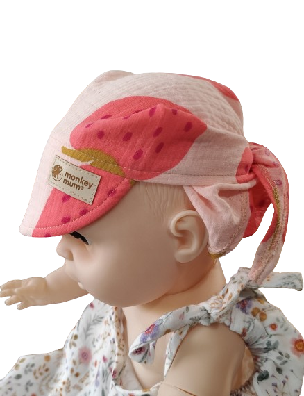 Mušlinasta ruta s šiltom Monkey Mum® - Jagoda