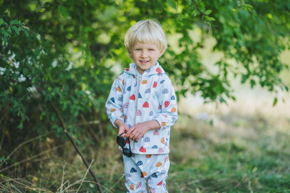 Otroška softshell jakna z membrano Monkey Mum® - Pisana mušnica