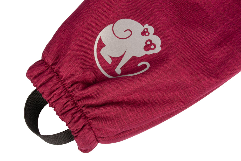 Otroške rastne zimske softshell hlače s plišem Monkey Mum® - Vinsko rdeča Rdeča kapica