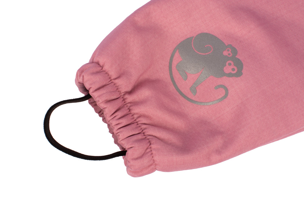 Otroške rastne zimske softshell hlače s plišem Monkey Mum® - Roza ovčka