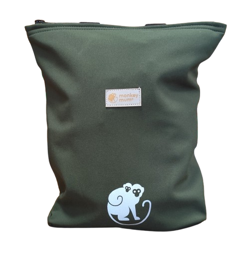 Otroški softshell nahrbtnik Monkey Mum®  - Temno zelen